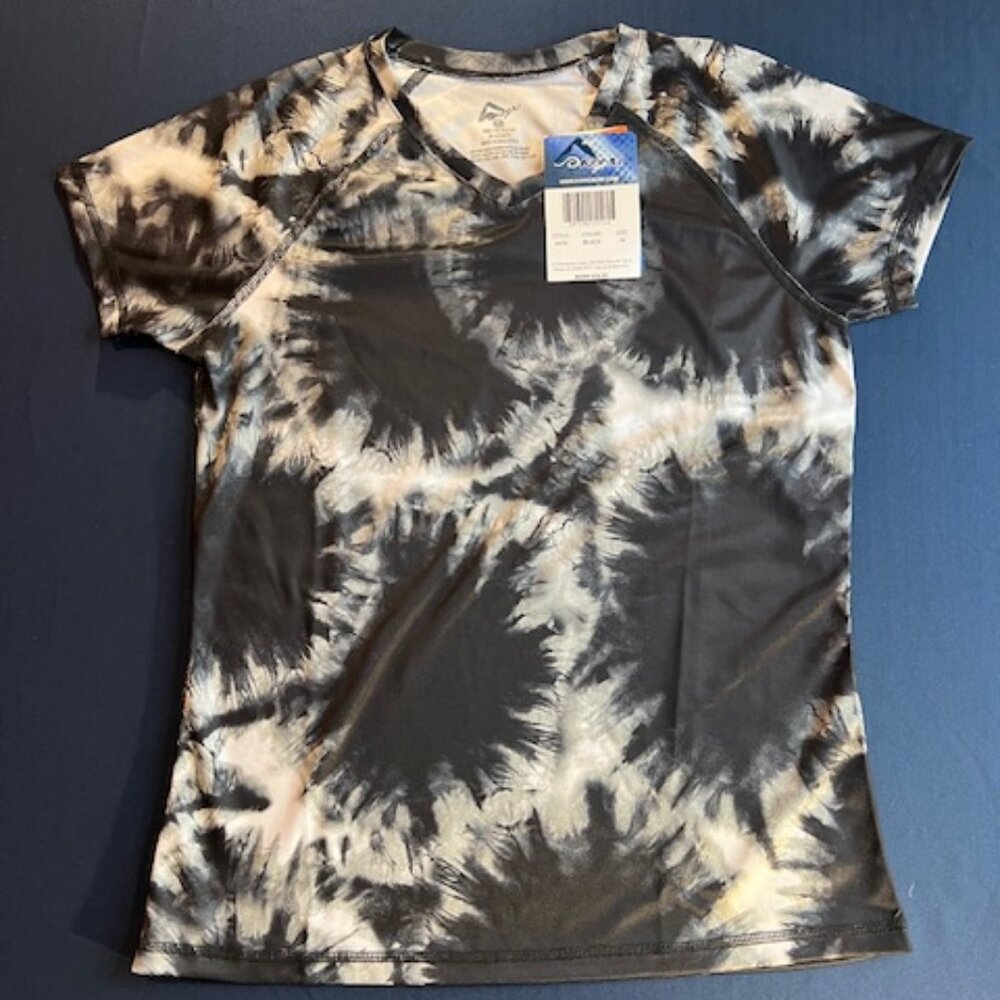 NWT Kanu Surf Women's UPF 50+‎ Short Sleeved Active Swim Shirt. Size Med Tie-Dye